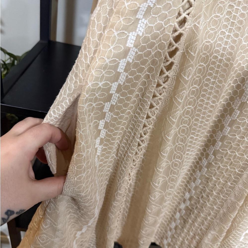 ✨ Free People Lace Fit & Flare Dress – Cream / Ivory size small✨ - Picture 8 of 9